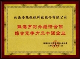 2020年珠海市对外经济合作综合竞争力二十强企业